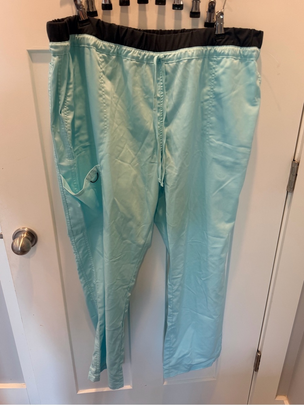 Cherokee Workwear Revolution Scrub Pants Womens 2XL Aqua Cargo WW105